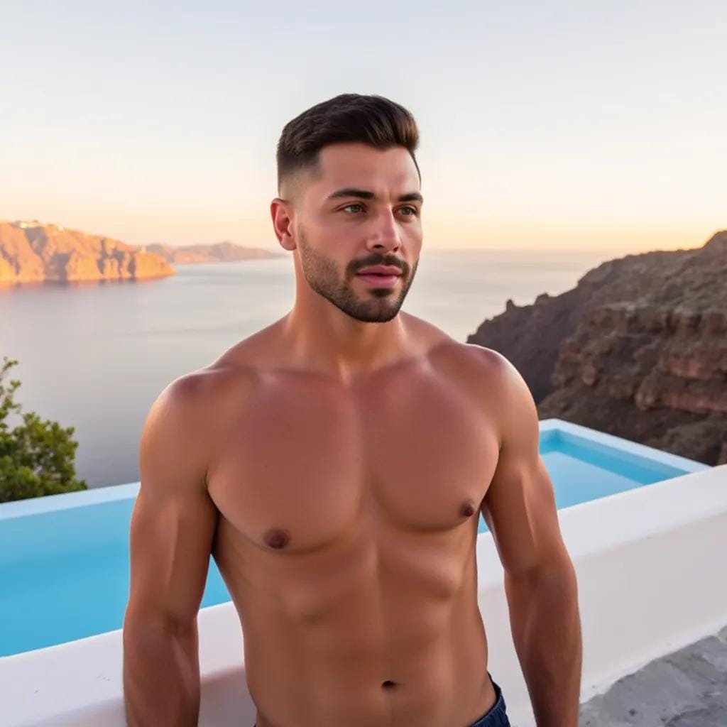 Santorini Sunset: A Moment of Unyielding Desire