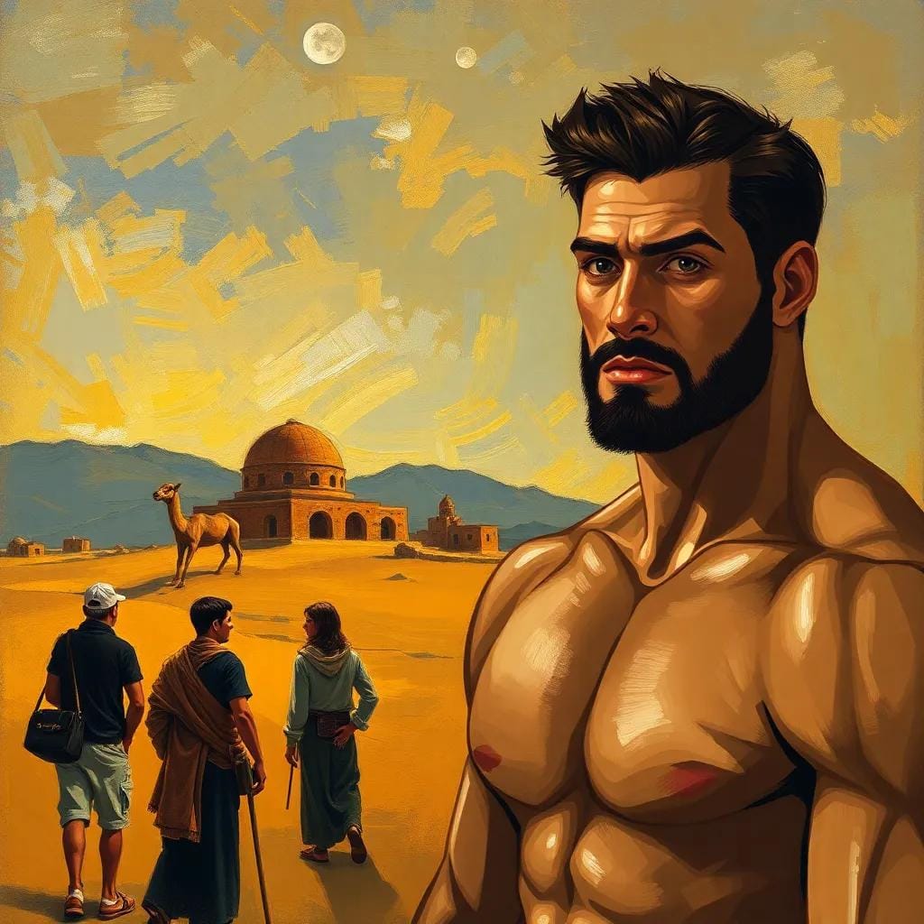 Golden Nights in the Desert Oasis