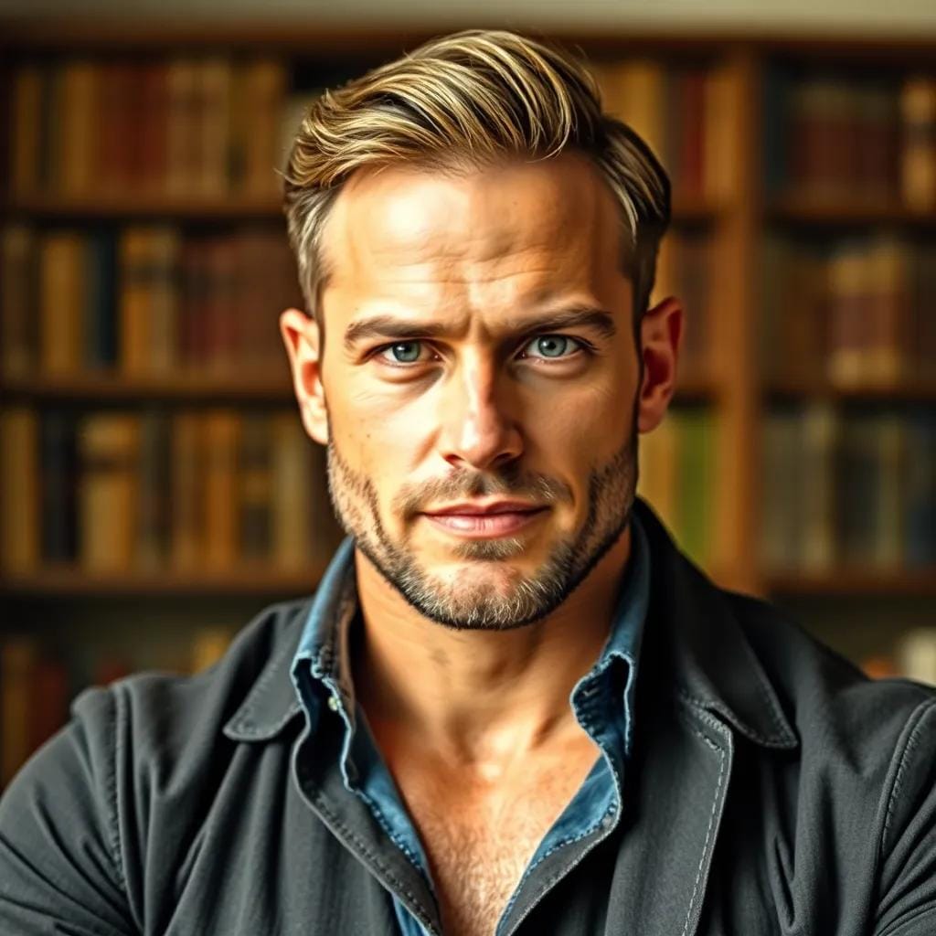 Rugged Professor's Seductive Literary Lesson