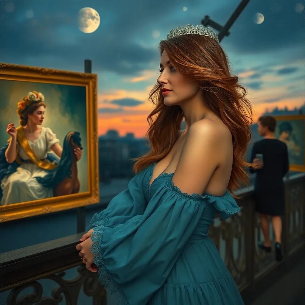 Sophia's Seductive Escape on the Midnight Eclipse