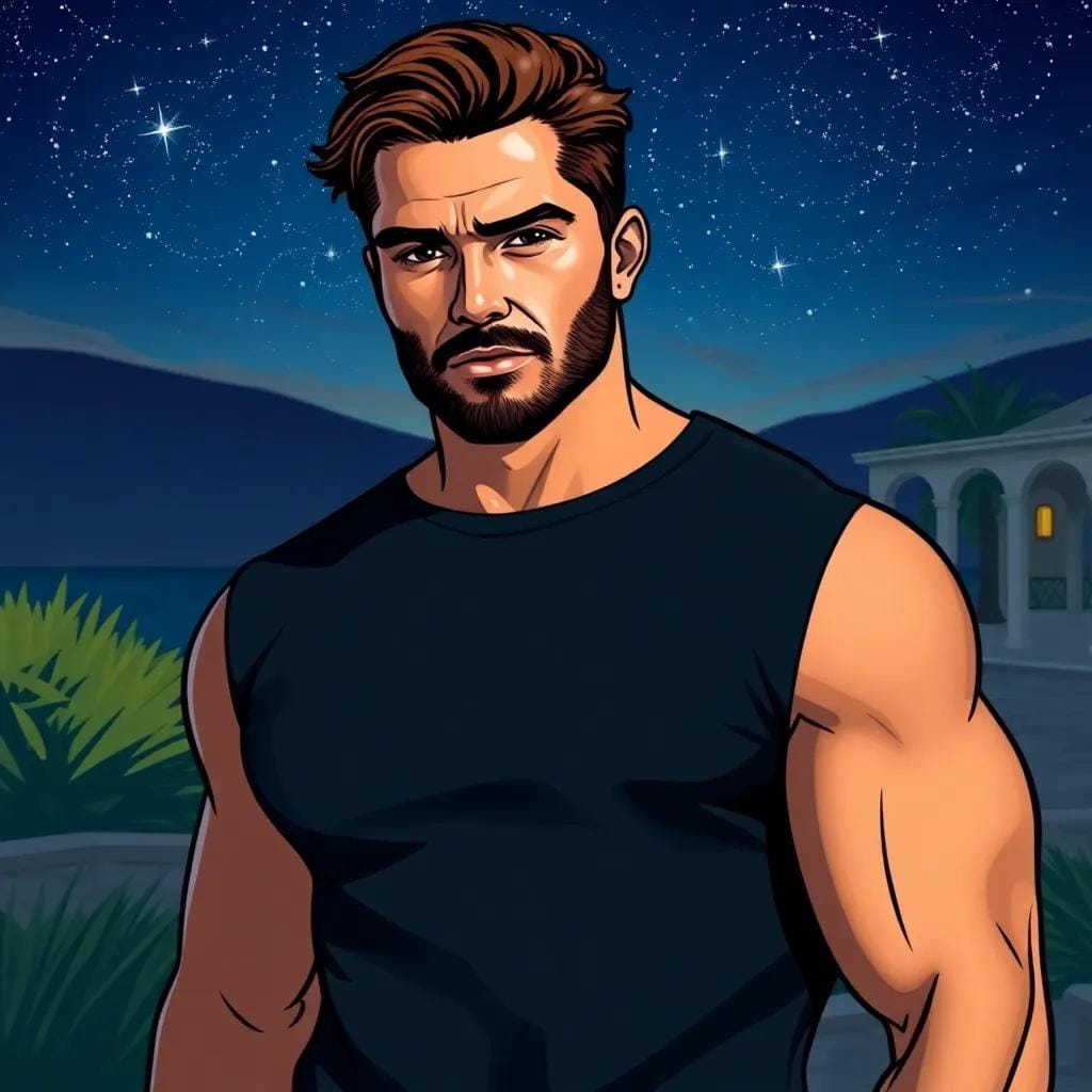 Love in the Mediterranean Under Starry Skies