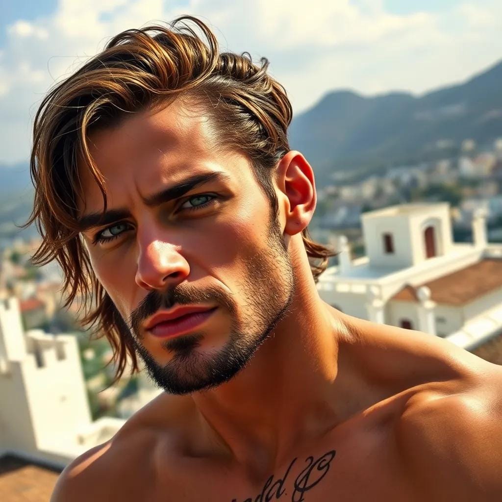 Unbridled Desire on a Greek Rooftop