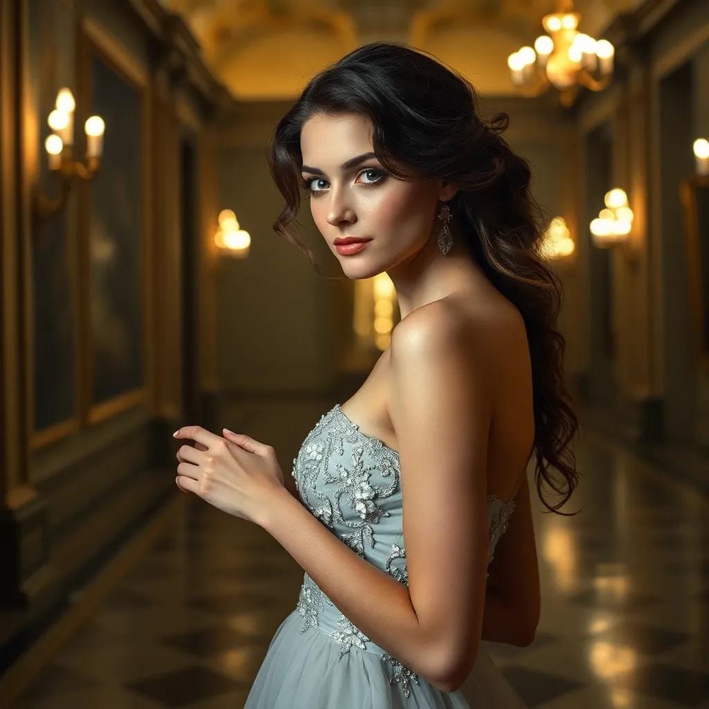 Sophia's Silvery Glow Ignites the Night