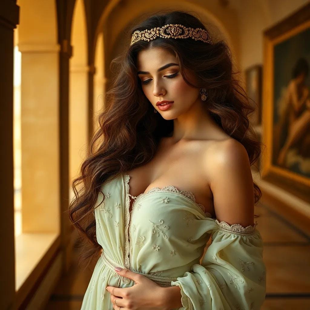 Sophia's Seduction in the Golden Desert Oasis