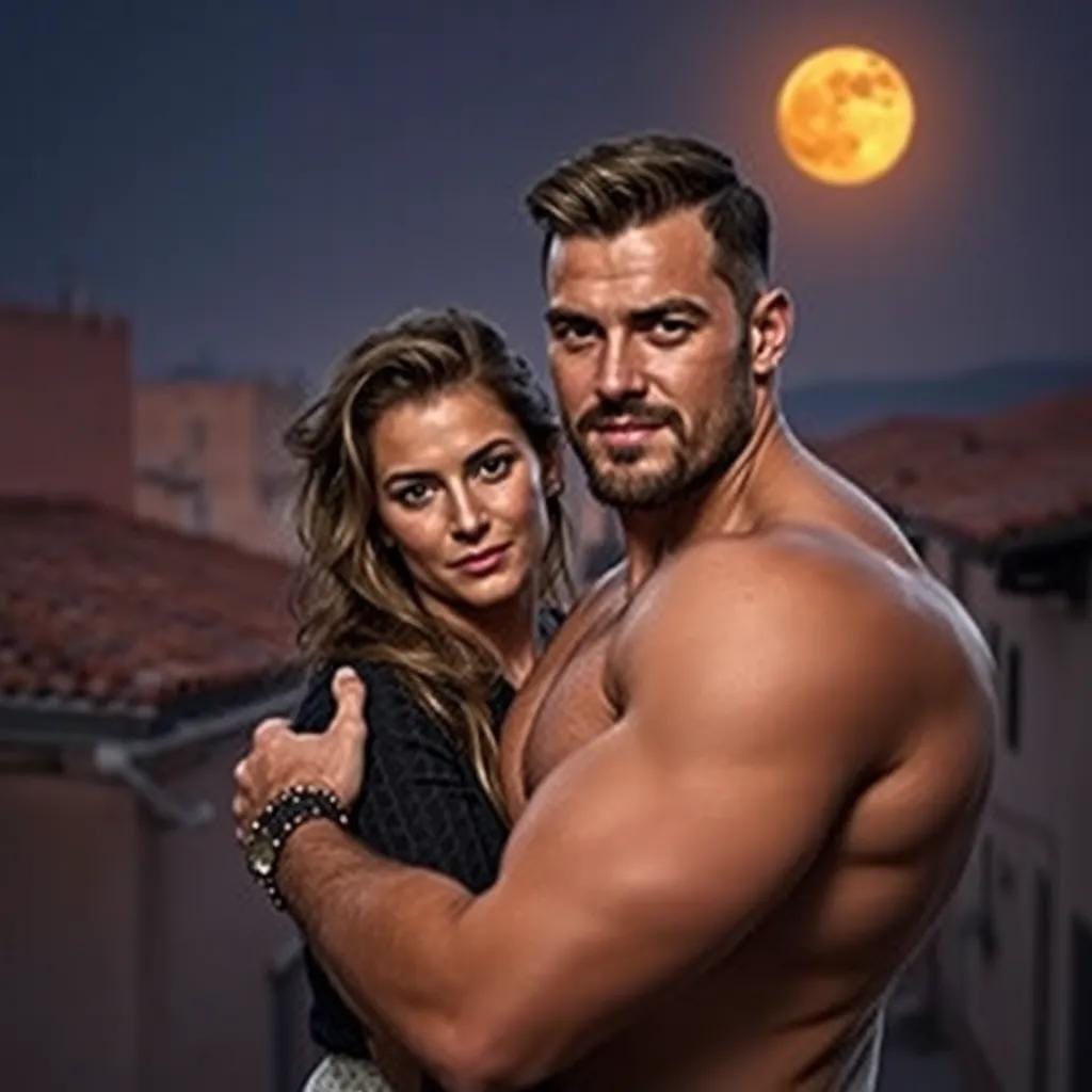 Entwined in Passion Under Moroccan Moonlight