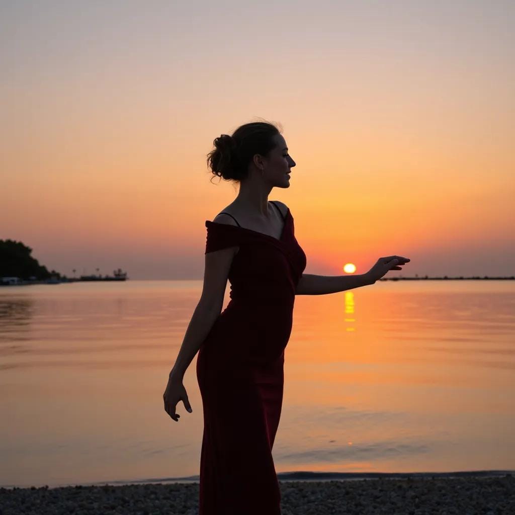 Aurora's Eternal Dance Under Maldivian Sunset