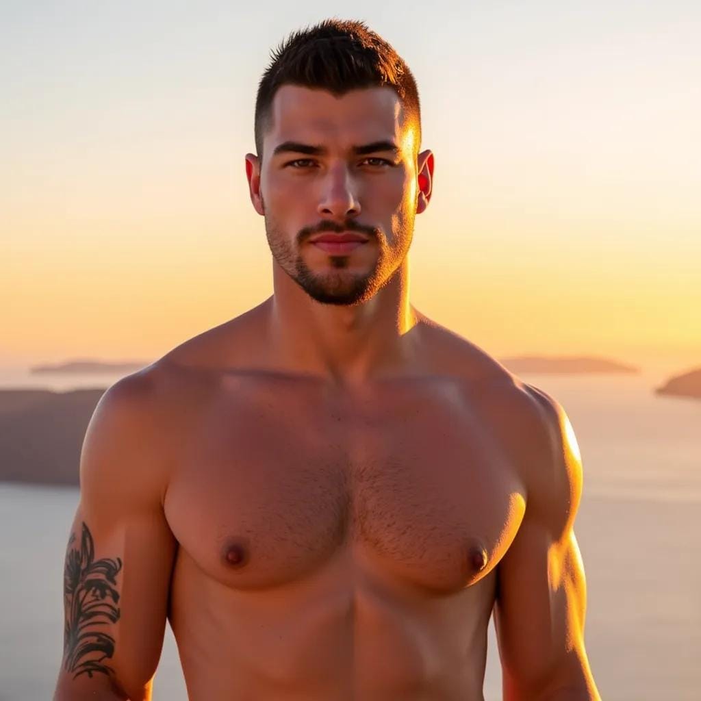 Santorini Sunset: A Night of Passion