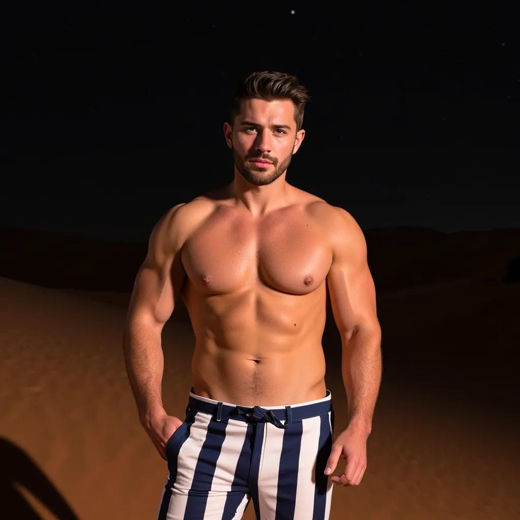 Desert Nights, Rugged Masculine Beauty Unfolds