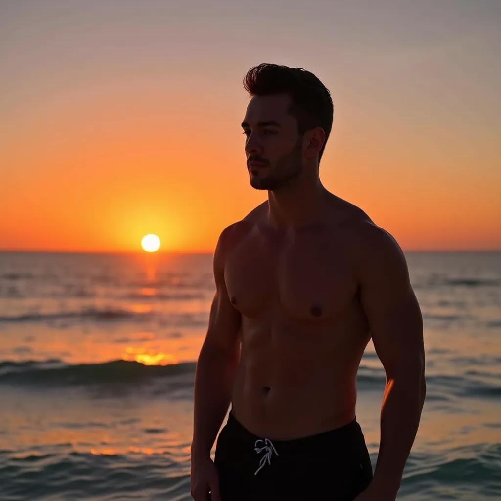 Passion Ignites on a Tropical Beach Night