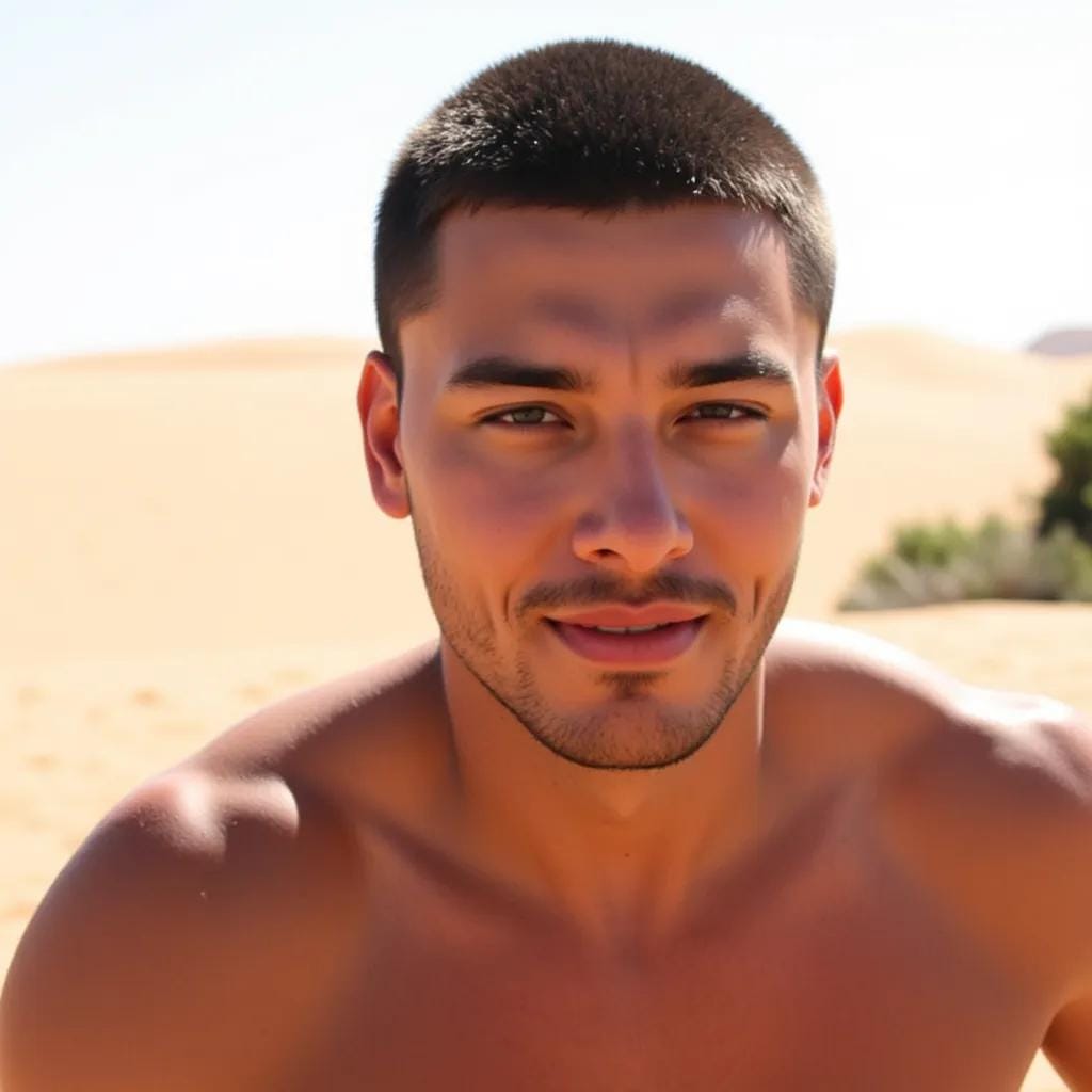 The Bared Neck of a Desert Warrior