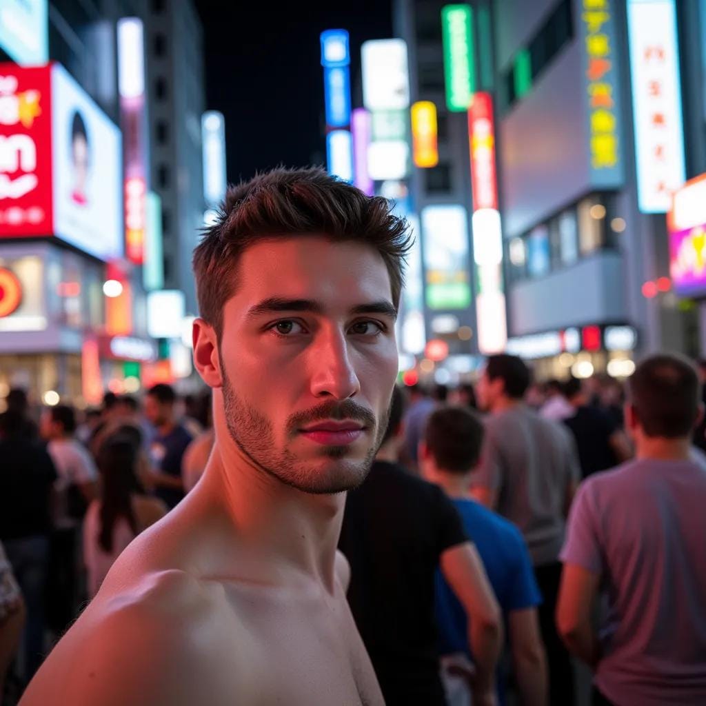 Snapshots of Desire in Tokyo's Neon Haze
