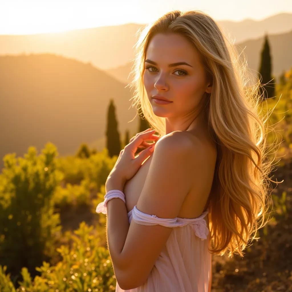 Alessia, The Muse of Tuscany's Golden Light